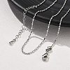 Brass Ball Chain Necklaces KK-P304-03P-1