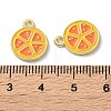 Fruit Alloy Enamel Charms PALLOY-S058-01LG-09-3