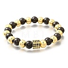 Brass Micro Pave Cubic Zirconia Beads Stretch Bracelets for Women Men BJEW-H201-01F-BG-4