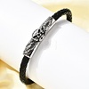 Braided Microfiber Leather Cord Bracelets BJEW-A092-01C-AS-1