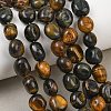 Dyed Natural Yellow Blue Tiger Eye Beads Strands GG-CBA787B-A25-1