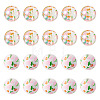 28Pcs 2 Styles Printed Opaque & Transparent Acrylic Beads OACR-TA0005-10-1