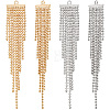 6Pcs 2 Colors Brass Ball Chains Tassel Big Pendants KK-BBC0007-49-1