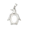 Brass Pendant Cabochon Settings KK-S521-17E-P-1