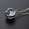 Luminous Round Alloy with Glass Planet Pendant Necklaces FS-WG4A1FF-02-1