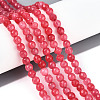 Dyed Natural White Jade Beads Strands G-T139-4mm-60-07-1