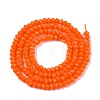 Opaque Solid Color Glass Beads Strands EGLA-T021-02I-2