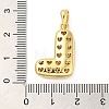 Brass Micro Pave Cubic Zirconia Pendants KK-E061-03G-12-3