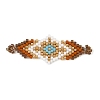 Glass MIYUKI Delica Beads Braided Connector Charms PALLOY-MZ01412-03-1