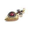 Brass Rhinestone Pendants KK-V002-05G-2