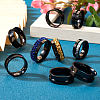 12Pcs 6 Size 201 Stainless Steel Grooved Finger Ring Settings STAS-TA0002-15B-7