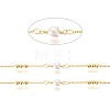 3.28 Feet Brass Handmade Beaded Chain X-CHC-I031-01G-2