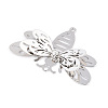 Brass Crystal Rhinestone 3D Bee Connector Charms KKC-T003-03P-2