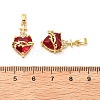 Brass Micro Pave Cubic Zirconia Pendants X-KK-G533-08G-3