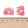 Breast Cancer Awareness Ribbon Zinc Alloy Enamel Pendants ENAM-I079-02G-06-3