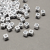 Large Hole Acrylic Letter European Beads LS-SACR-Q103-6mm-01U-1