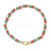 12Pcs Christmas Theme Glass Seed Beads Stretch Bracelet Sets BJEW-JB12109-3