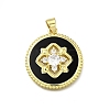 Brass Micro Pave Cubic Zirconia Pendants KK-C090-05B-01-1