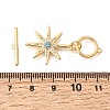 Brass Pave Cubic Zirconia Toggle Clasps KK-N289-09G-4