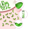 100Pcs Spray Painted Transparent Glass Beads GLAA-FS0002-04-3