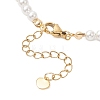 Round Shell Pearl Graduated Beaded Necklaces NJEW-JN05864-5