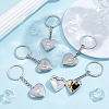 6Pcs 316 Stainless Steel Photo Locket Keychain KEYC-UN00013-2