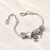 Alloy European Beads Charm Bracelets BJEW-F495-04P-4