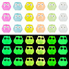 18Pcs 6 Colors Luminous Resin Owl Display Ornaments DJEW-TAD0001-02-3