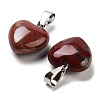 Natural Red Rainbow Jasper Charms HEAR-PW0001-057-05-3