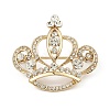 Rhinestone Crown Brooch Pins JEWB-Q030-04G-1