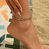 Bohemian Daisy Alloy Enamel Link Chain Anklets FS-WG6AE8E-02-2