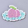Peach with Flower Appliques DIY-S041-048-1