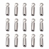 Tarnish Resistant 201 Stainless Steel Fold Over Crimp Cord Ends STAS-R055-07-1