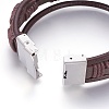 Braided Leather Cord Multi-strand Bracelets BJEW-F349-13P-3