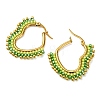Glass Seed Hoop Earrings for Women EJEW-MZ00797-02-4