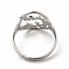 Non-Tarnish 304 Stainless Steel Bat Adjustable Ring for Women RJEW-B027-04P-3