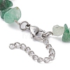 Natural Green Aventurine Chips Beaded Bracelet BJEW-JB09686-05-3