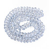 Electroplate Transparent Glass Beads Strands EGLA-N002-37-F04-2