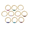 Adjustable Natural Gemstone Finger Rings RJEW-JR01013-2