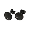 Ion Plating(IP) 304 Stainless Steel Stud Earring Findings STAS-P198-25-10mm-B-1