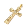 Brass Micro Pave Clear Cubic Zirconia Pendants KK-P352-02D-G-2