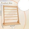 6-Tier Rectangle Wood Slant Back Earring Display Stands EDIS-WH0029-99-2