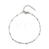 Non-Tarnish 304 Stainless Steel Satellite Chains Anklet for Women AJEW-AN00501-1