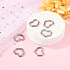 6Pcs Heart Alloy Spring Gate Rings FIND-TA0011-14B-5