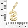 Brass Micro Pave Clear Cubic Zirconia Pendants KK-M289-01S-G-3