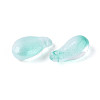 Transparent Glass Teardrop Charms GLAA-T030-03D-2
