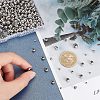 1050Pcs 5 Styles Round 304 & 316 Surgical Stainless Steel Spacer Beads STAS-NB0001-52-4