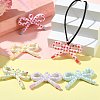 30Pcs 6 Colors Opaque Printed Acrylic Pendants MACR-FS0002-45-5