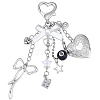 1Pc Heart with Bowknot Alloy Pendant Decorations KEYC-BM0001-22-1