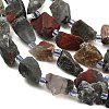 Raw Rough Natural African Bloodstone Beads Strands GG-CBA0B77-A09-01-3
